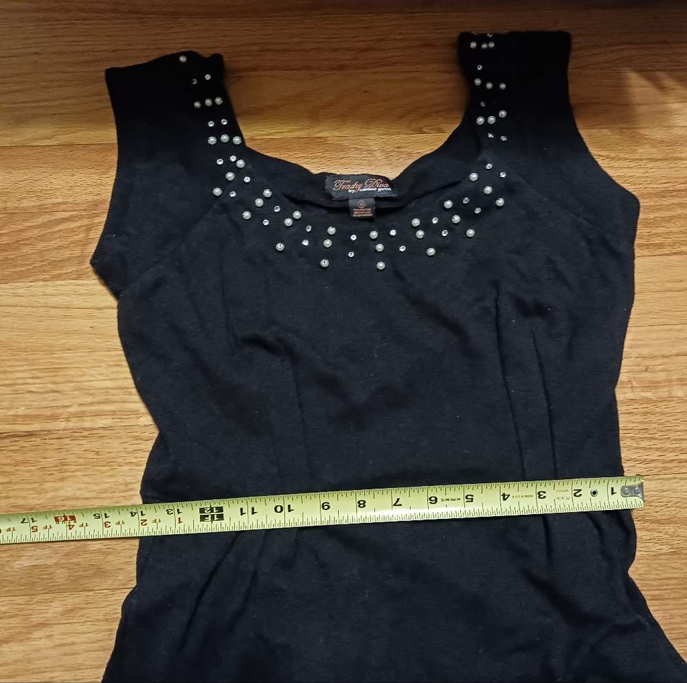 SUPER RARE TRASHY DIVA LORELEI RHINESTONE DRESS USED 10 1940S PINUP VINTAGE GLAM - Picture 12 of 13